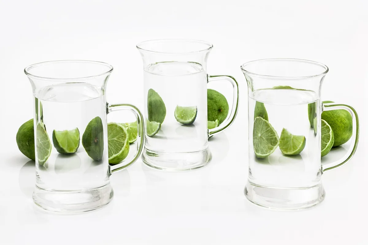 Verre de limonade avec une touche de jus de cornichon et brin d'aneth