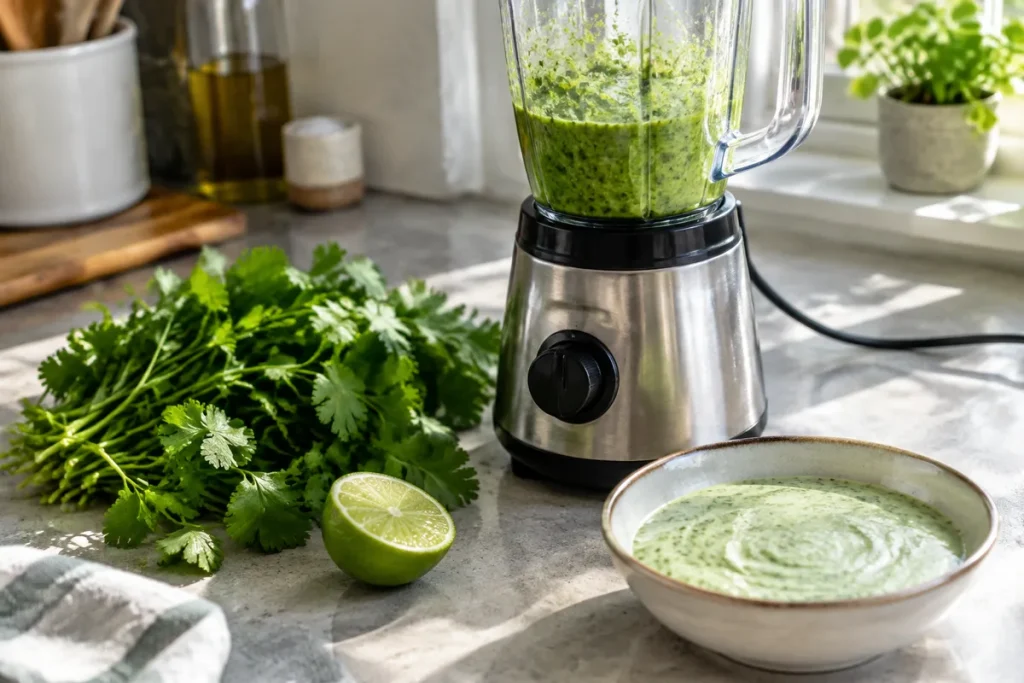 Recette de sauce à la coriandre et au citron vert