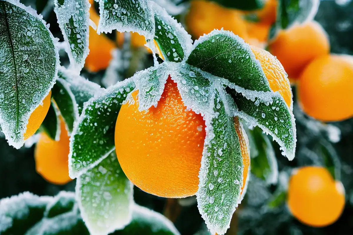 Canneberges fraîches et quartier d'orange montrant la source de vitamine C et polyphénols